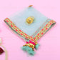 Bedazzle Blue Thali Cover Karwa Chauth