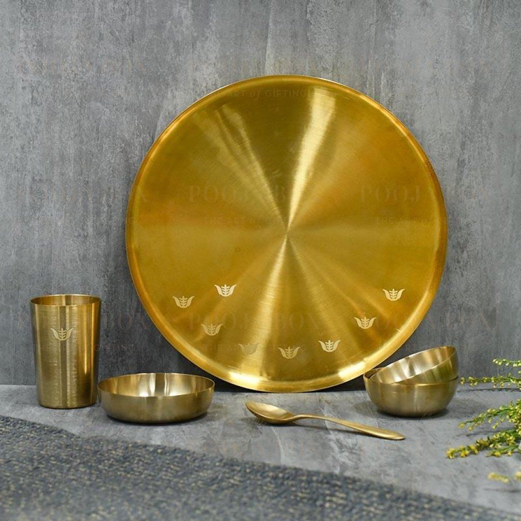 Bhog Tulsi Kansa Set Pooja Items