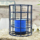 Blue Caged Single T-Light Holder Candle