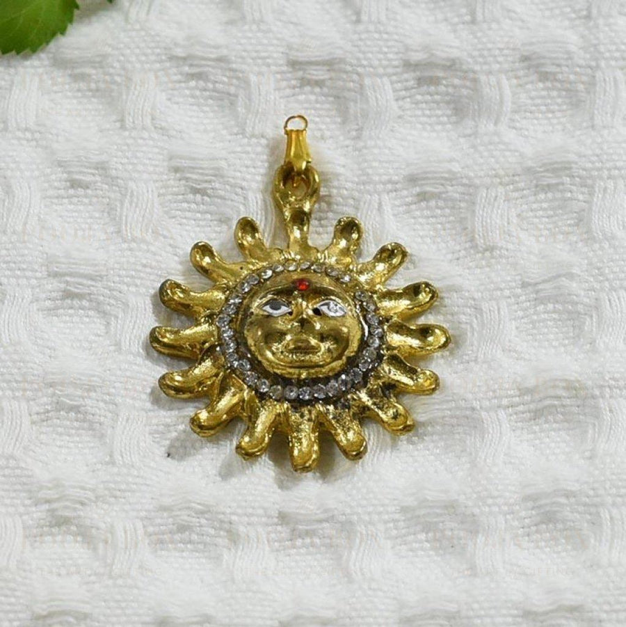 Dazzling Diamond Studded Surya Pendant