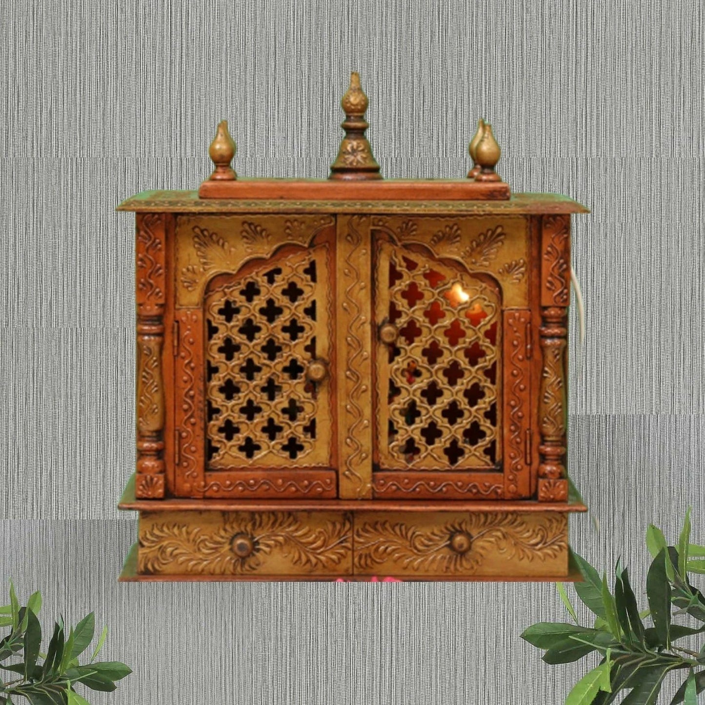 Elegant Sheesham Wood Pooja Mandir