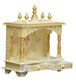 White & Gold Rajasthani Pooja Mandir