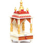Small White & Red Sheesham Wood Puja Mandir