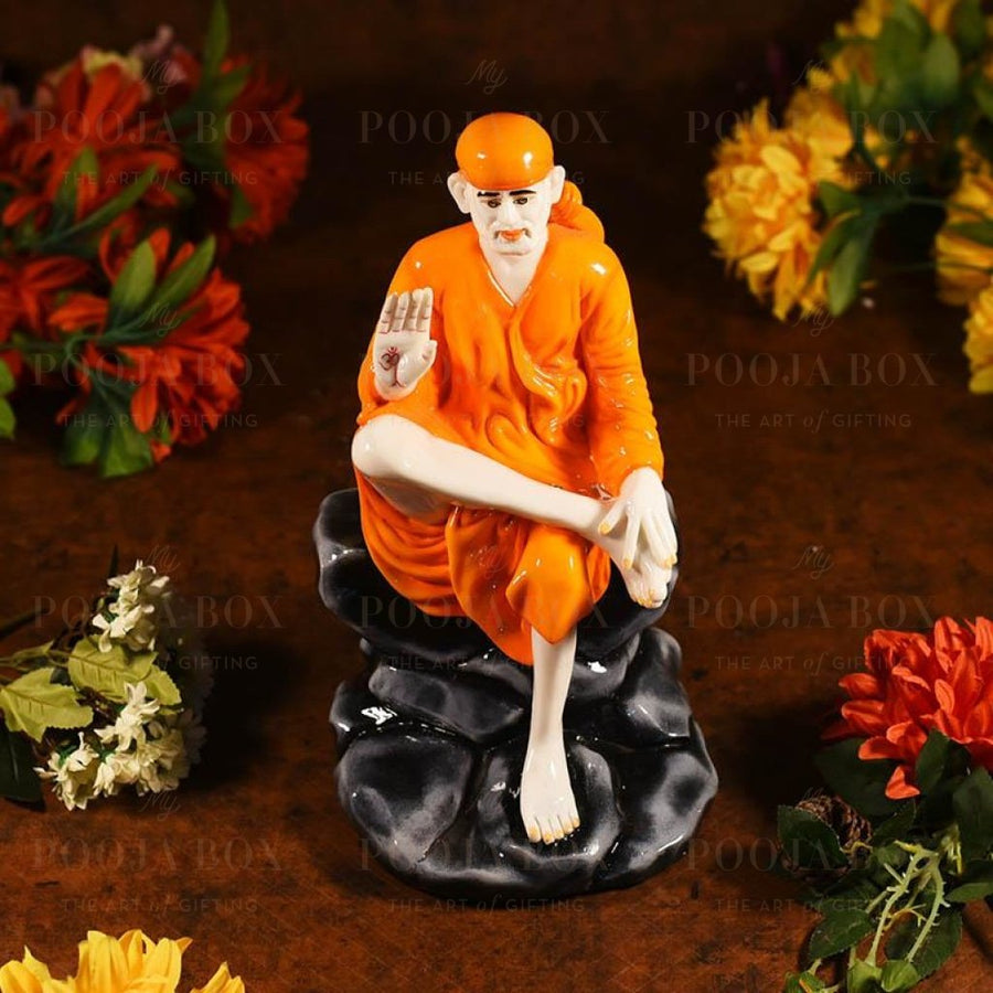 Divine Sitting Sai Baba Idol Idol
