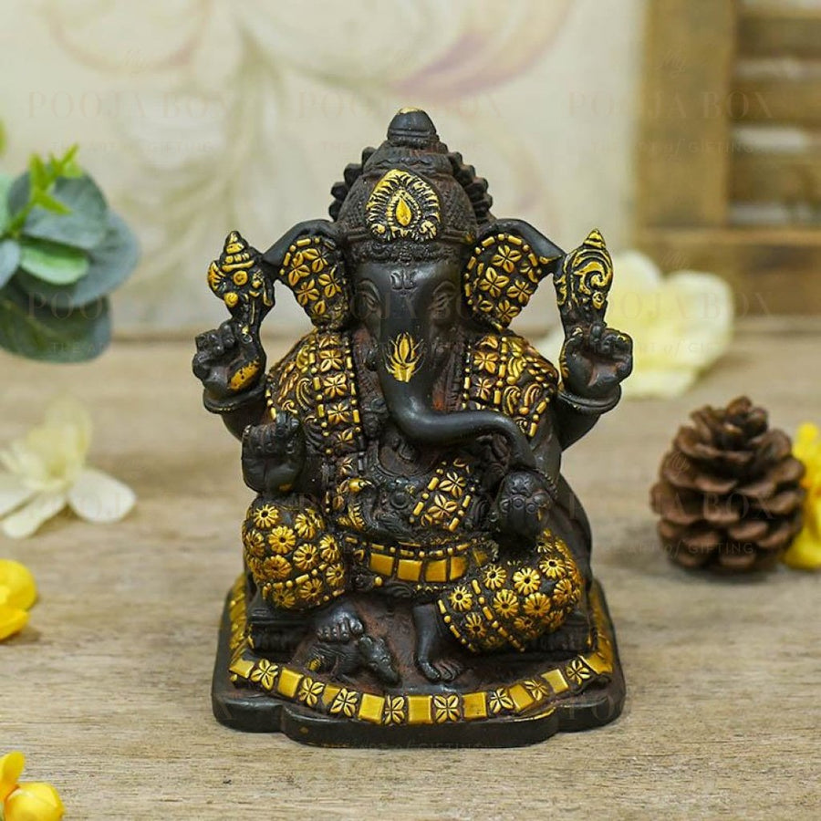 Elegant Brass Ganesh Idol Idol