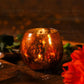 Enchanting Golden Glass Tea Light Holder Candle
