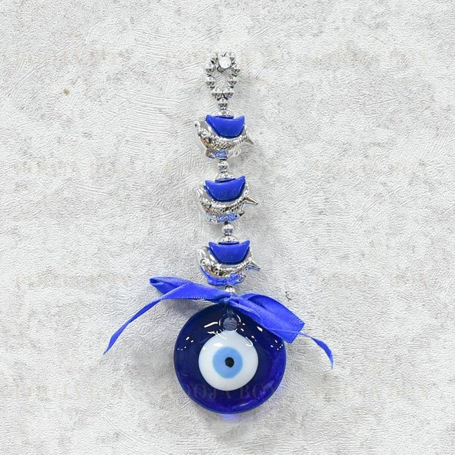 Feng Shui Evil Eye Three Fish Wall Hanging Charm