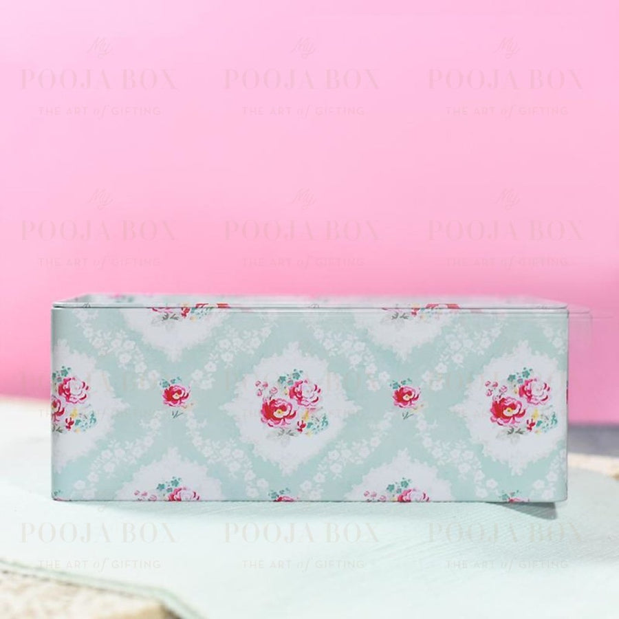 Floral Tin Napkin Holder Home Decor