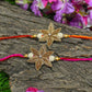 Floral Zardosi Rakhi Set Of 2