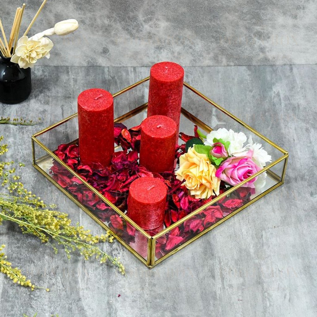 Glass Tray Home Decor