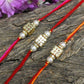 Golden Beaded Dice Rakhi Set Of 3