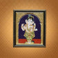 Golden Framed Bal Ganesha Hand-Painted Tanjore Painting Home Decor