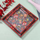 Grey Floral Serving Trays-Set Of 2 Crockery