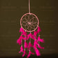 Handmade Pink Feathers Dreamcatcher Wall Hanging