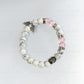 Howlite & Rose Quartz Bracelet With Buddha And Angel Wings