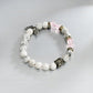 Howlite & Rose Quartz Bracelet With Buddha And Angel Wings