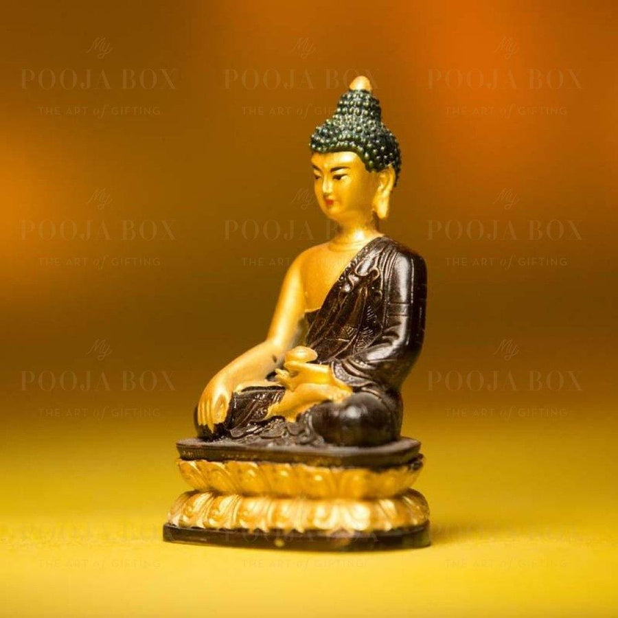 Majestic Black Meditating Buddha Idol Idols