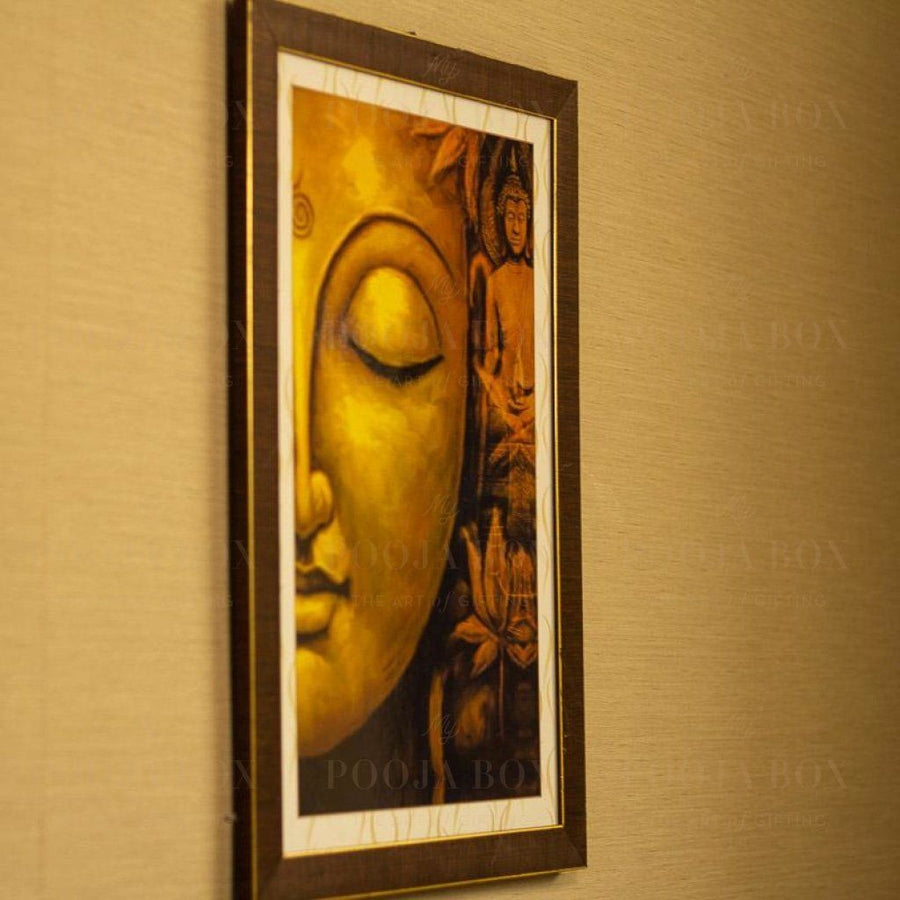 Meditating Lord Buddha Painting Framed Paintings