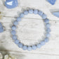 Natural Blue Lace Agate Stretch Bracelet