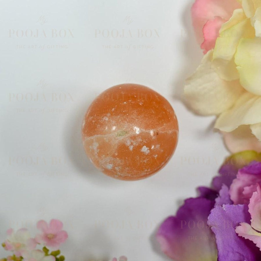 Orange Selenite Natural Ball Reiki Balls