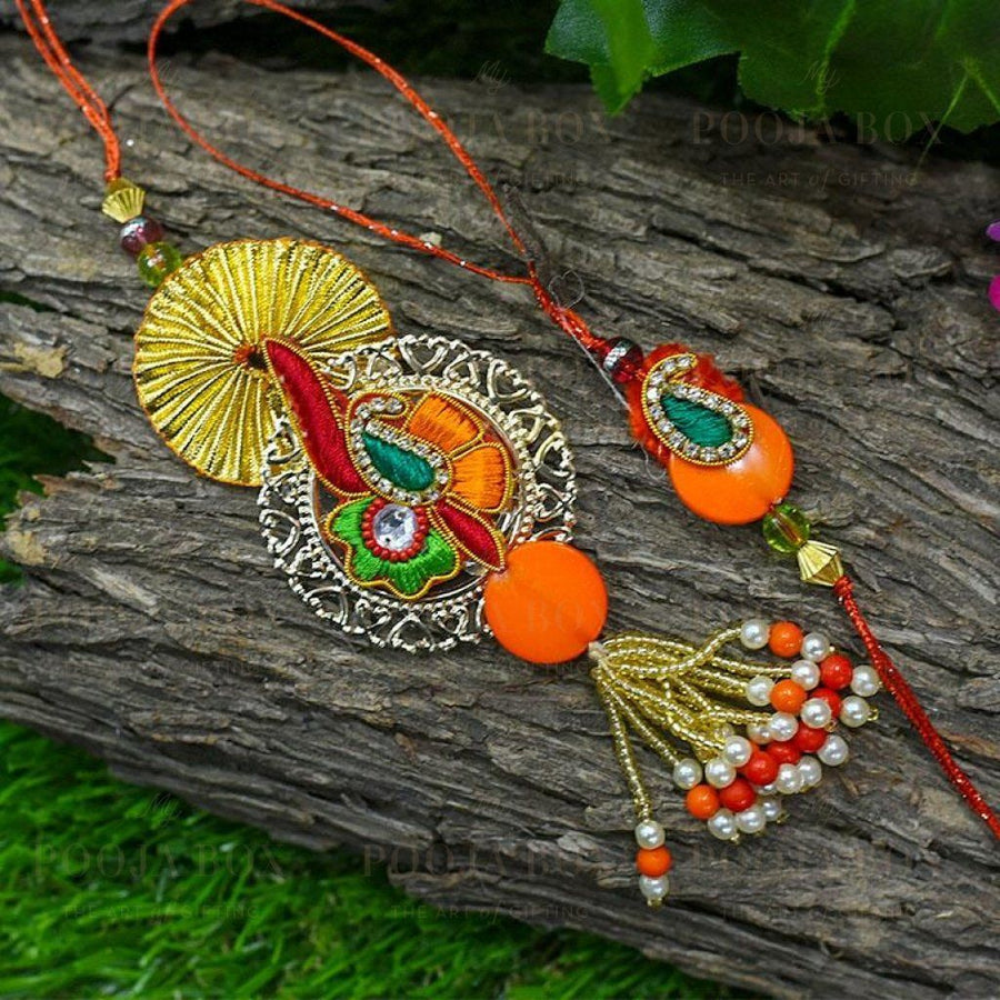 Ornate Handmade Bhaiya Bhabhi Rakhi