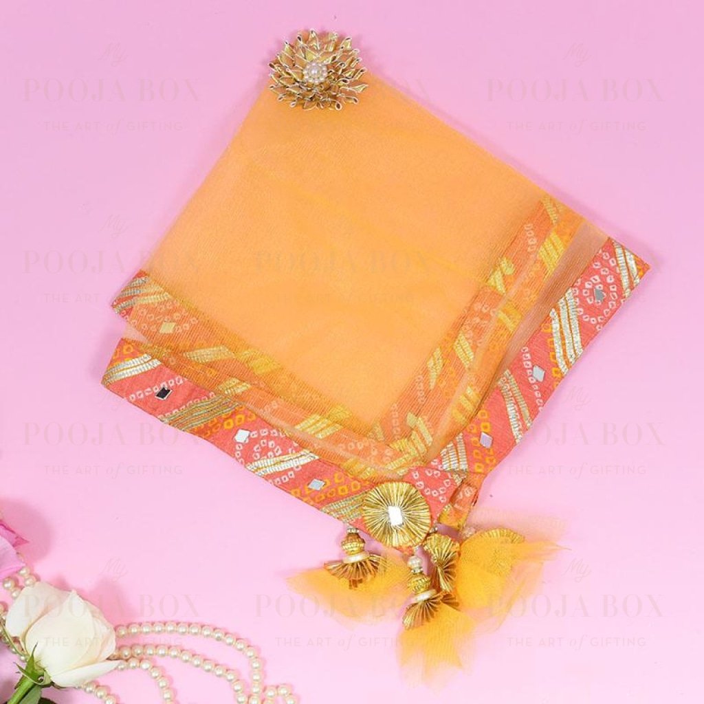 Pastel Yellow Jaipuri Thali Cover Karwa Chauth