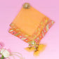 Pastel Yellow Jaipuri Thali Cover Karwa Chauth