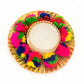 Gorgeous Golden Gotta & Pom-Pom Studded Candle