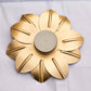 Fancy Metal Base Floral Decorative Candle