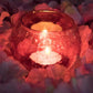 Red Crackled Matki Candle Holder