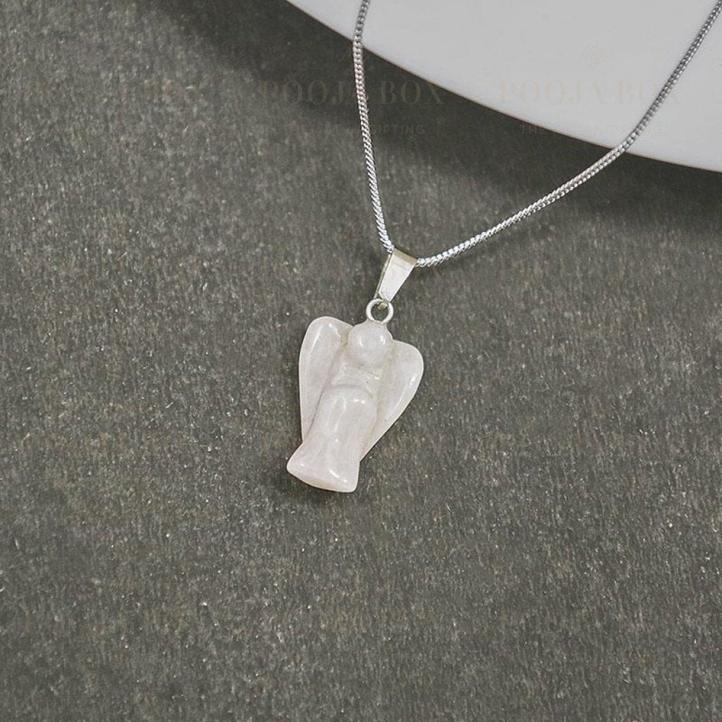 Rose Quartz Angel Pendant Reiki