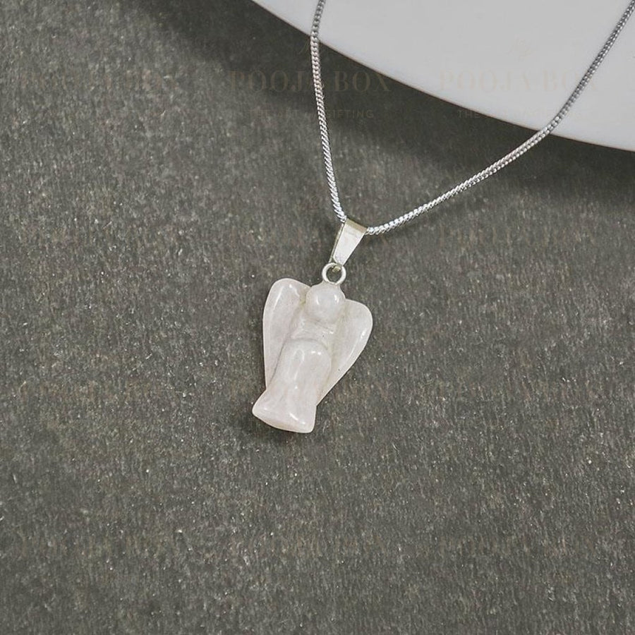 Rose Quartz Angel Pendant Reiki
