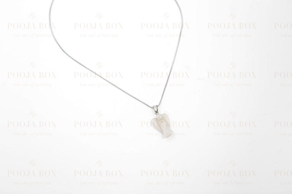 Rose Quartz Angel Pendant Reiki