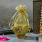 Shimmering Gold Trinket Box With Rose Pattern Jewellery