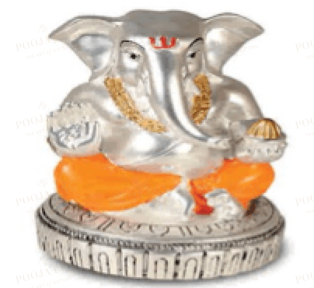 Silver Plated Round Base Idol