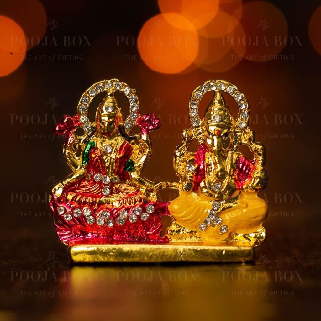 Sitting Laxmi Ganesha Statue Idols