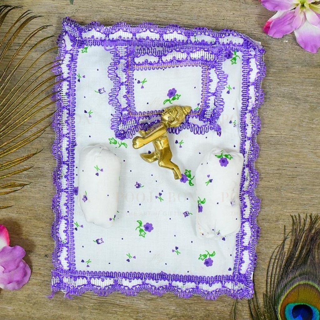 Soft Cotton Laddu Gopal Bedding Set Pooja Item