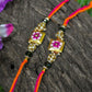 Stunning Hand-Painted Fancy Rakhi Set Of 2