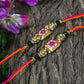 Stunning Hand-Painted Fancy Rakhi Set Of 2