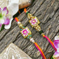 Stunning Hand-Painted Fancy Rakhi Set Of 2