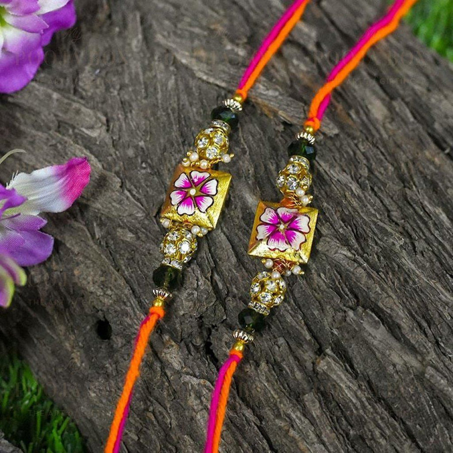 Stunning Hand-Painted Fancy Rakhi Set Of 2