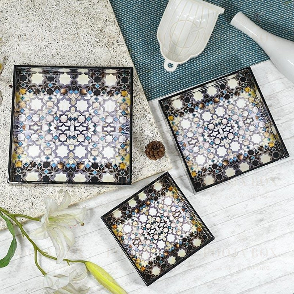 Zaria Multicolor Serving Tray Crockery